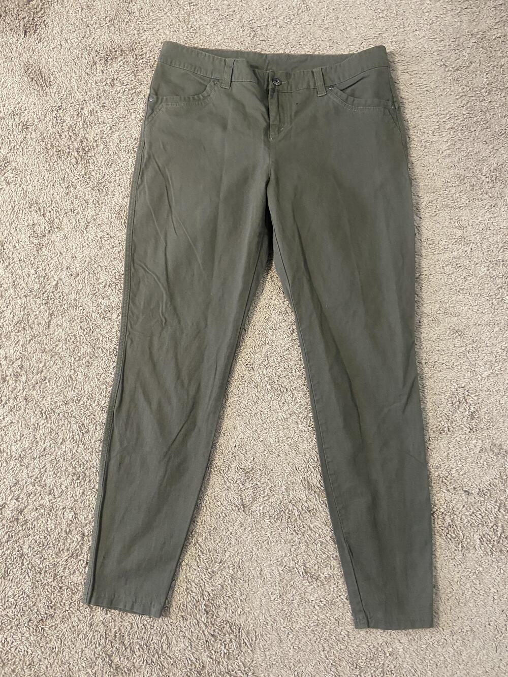Kuhl Legendary Chino Pants Womens 14 Green Twill Tapered Leg Casual Outdoor